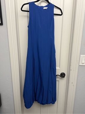 Mango Royal Blue Sleeveless Maxi Dress